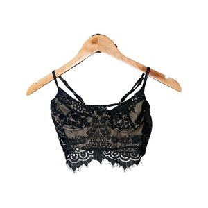 Lingerie corset looking crop top